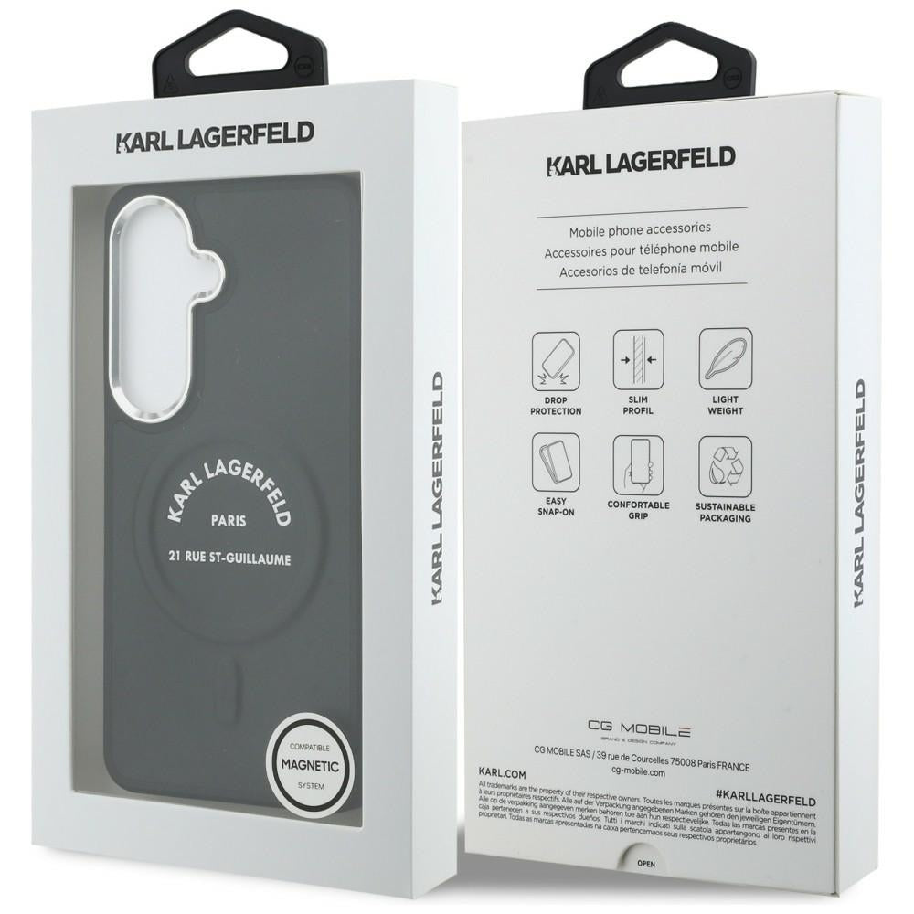 MagSafe hoes voor Samsung Galaxy S26 S942, Karl Lagerfeld, Karl RSG Logo, Zwart