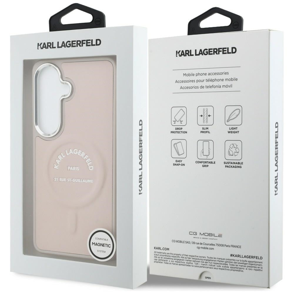 MagSafe-hoes voor Samsung Galaxy S26 S942, Karl Lagerfeld, Karl RSG-logo, Roze