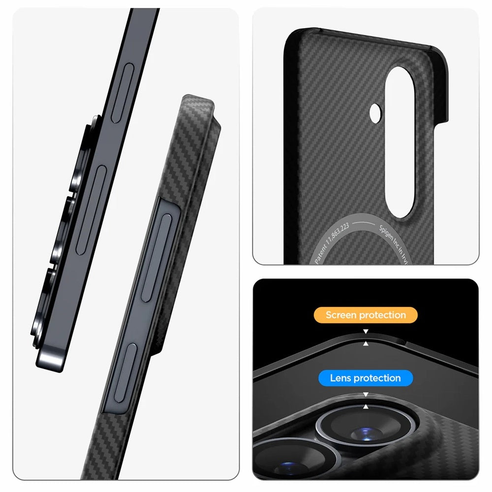 MagSafe-hoes voor Samsung Galaxy S26 S942, Spigen, Air Skin, Zwart ACS11059