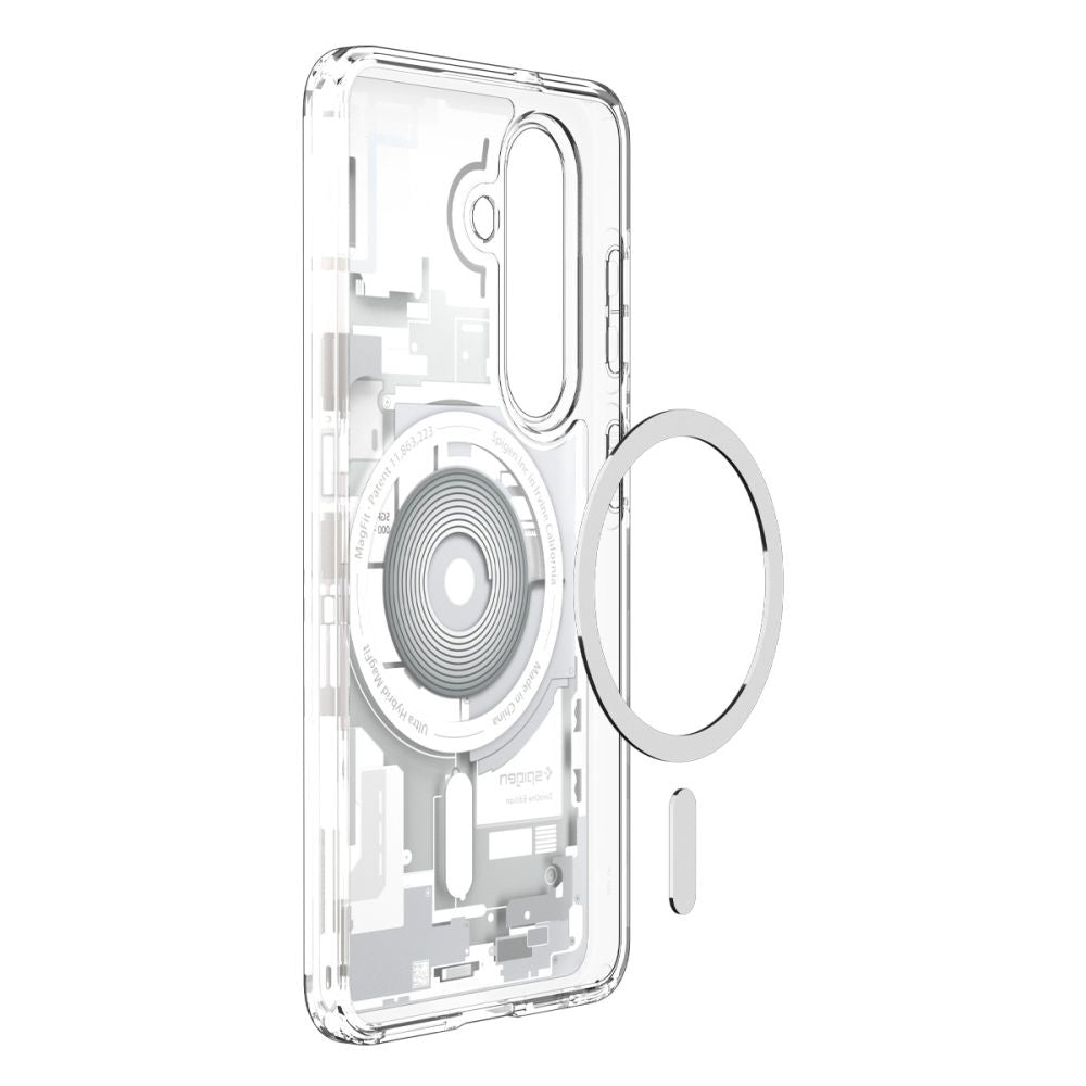 Hoes MagSafe voor Samsung Galaxy S26 S942, Spigen, Ultra Hybrid Zero One, Wit ACS10737