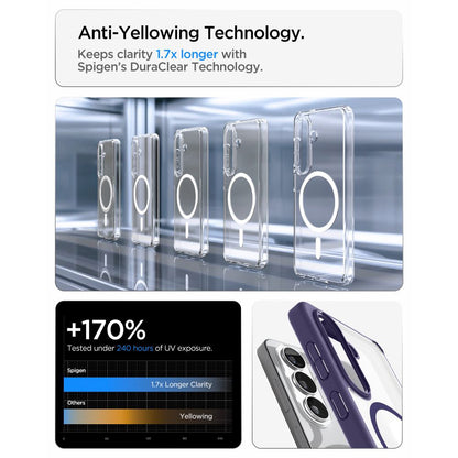 Hoes MagSafe voor Samsung Galaxy S26 S942, Spigen, Ultra Hybrid, Donkerpaars ACS11220