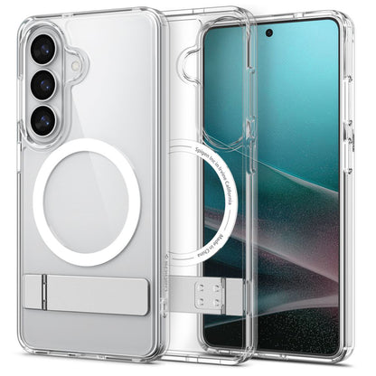 MagSafe hoesje voor Samsung Galaxy S26 S942, Spigen, Ultra Hybrid S, Transparant Wit ACS11061