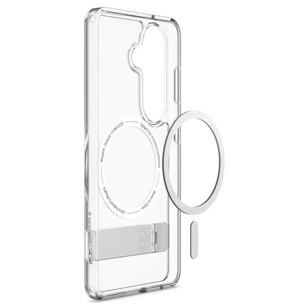 MagSafe hoesje voor Samsung Galaxy S26 S942, Spigen, Ultra Hybrid S, Transparant Wit ACS11061