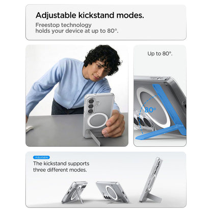 MagSafe hoesje voor Samsung Galaxy S26 S942, Spigen, Ultra Hybrid S, Transparant Wit ACS11061