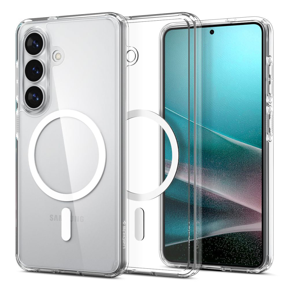 MagSafe Case for Samsung Galaxy S26 S942, Spigen, Ultra Hybrid, White Transparent ACS10734