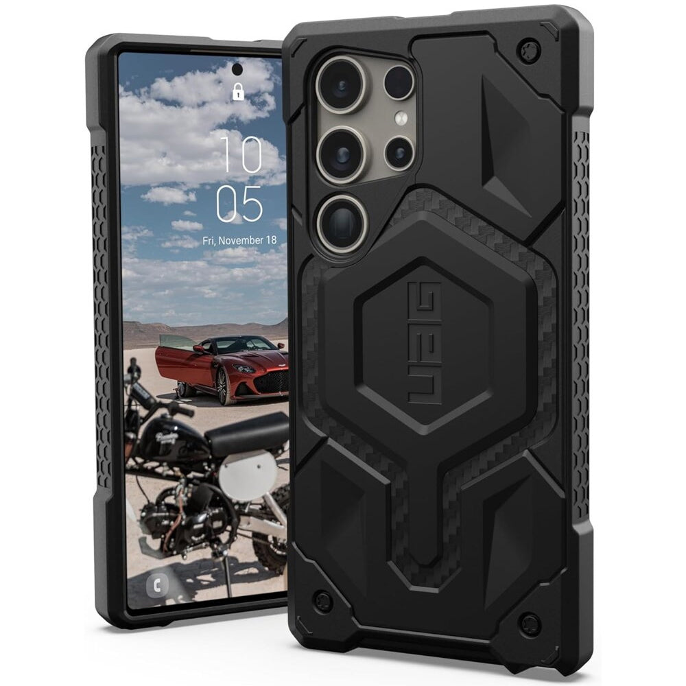 MagSafe-hoesje voor Samsung Galaxy S26 S942, Urban Armor Gear, Monarch Pro Carbon, zwart