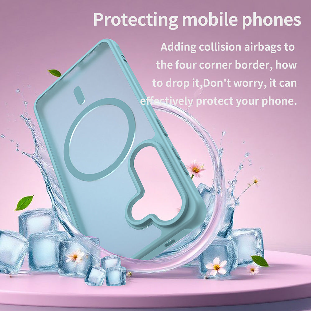 MagSafe Case for Samsung Galaxy S26, Techsuit, HaloFrost II, Light Green