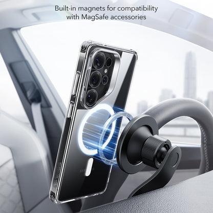 MagSafe hoesje voor Samsung Galaxy S26 Ultra, ESR, Classic Hybrid Kickstand, Transparant