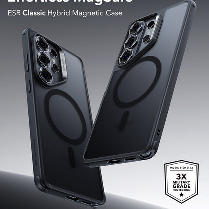 MagSafe hoesje voor Samsung Galaxy S26 Ultra, ESR, Classic Hybrid, Satijnzwart