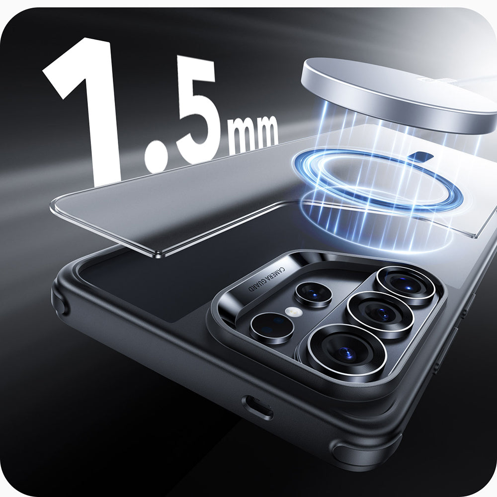 MagSafe hoesje voor Samsung Galaxy S26 Ultra, ESR, Classic Hybrid, Satijnzwart