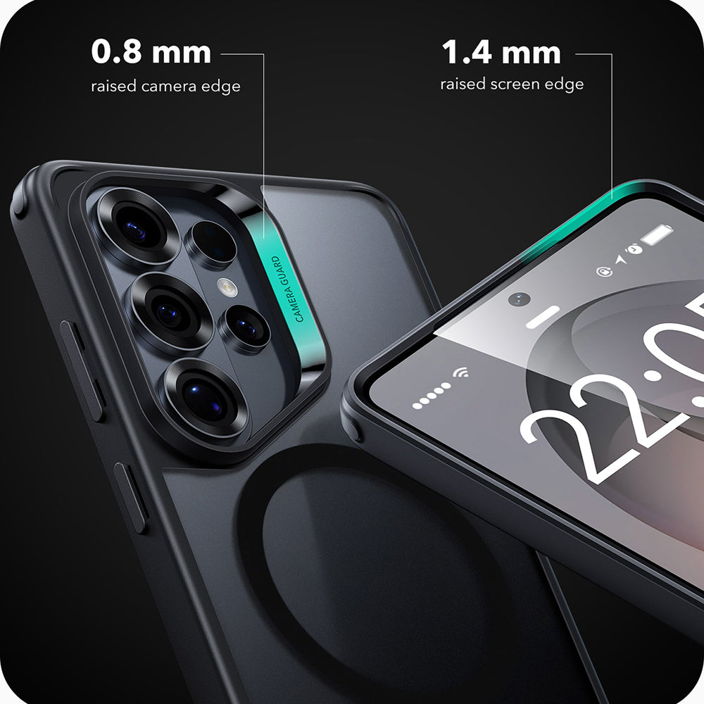 MagSafe hoesje voor Samsung Galaxy S26 Ultra, ESR, Classic Hybrid, Satijnzwart