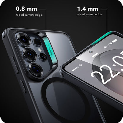 MagSafe hoesje voor Samsung Galaxy S26 Ultra, ESR, Classic Hybrid, Zwart Transparant