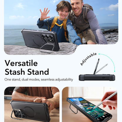 MagSafe hoes voor Samsung Galaxy S26 Ultra, ESR, Cyber Armor Kickstand, Blauw