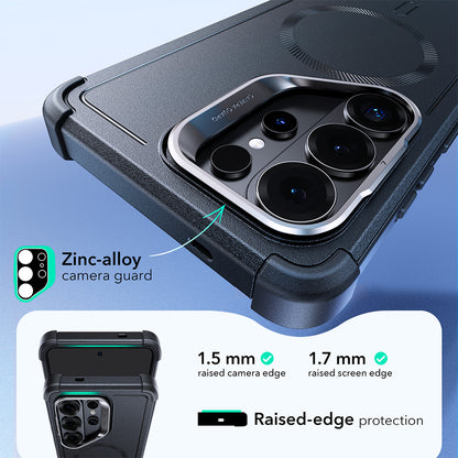 MagSafe hoes voor Samsung Galaxy S26 Ultra, ESR, Cyber Armor Kickstand, Blauw