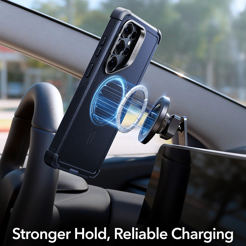 MagSafe hoes voor Samsung Galaxy S26 Ultra, ESR, Cyber Armor Kickstand, Zwart