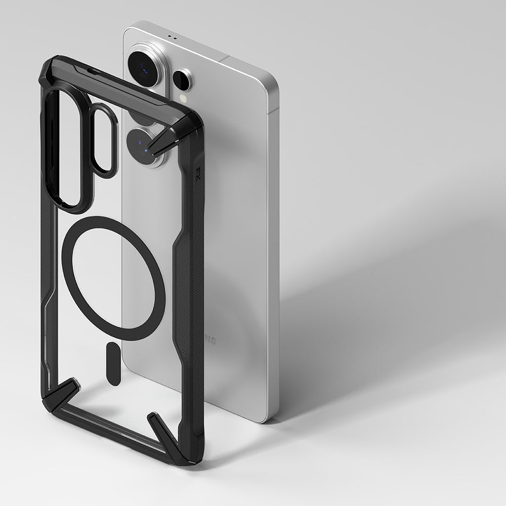 MagSafe hoesje voor Samsung Galaxy S26 Ultra, Ringke, Fusion X, Zwart