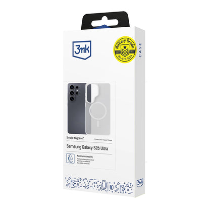 MagSafe hoesje voor Samsung Galaxy S26 Ultra S948, 3MK, Smoke MagCase, Wit