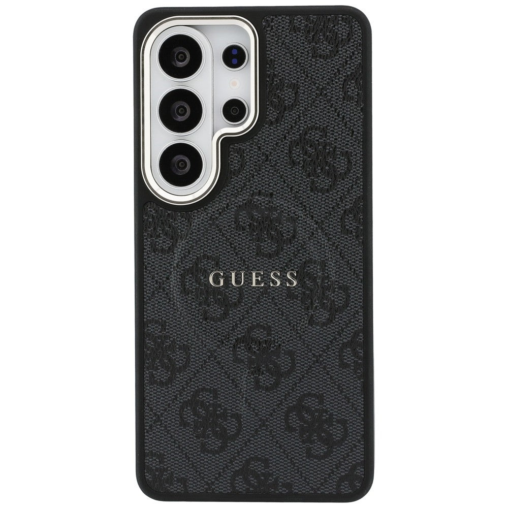 MagSafe hoesje voor Samsung Galaxy S26 Ultra S948, Guess, 4G Embossed Ring, Zwart