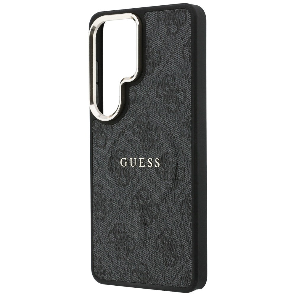 MagSafe hoesje voor Samsung Galaxy S26 Ultra S948, Guess, 4G Embossed Ring, Zwart