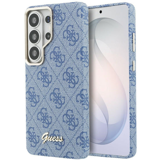 MagSafe hoesje voor Samsung Galaxy S26 Ultra S948, Guess, 4G Script Logo, Blauw