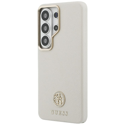MagSafe hoesje voor Samsung Galaxy S26 Ultra S948, Guess, Rhinestone Round Logo, Beige