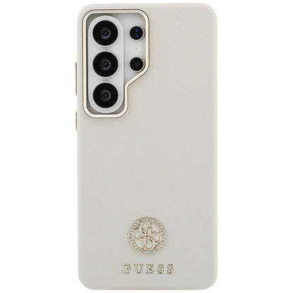MagSafe hoesje voor Samsung Galaxy S26 Ultra S948, Guess, Rhinestone Round Logo, Beige