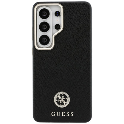 MagSafe hoes voor Samsung Galaxy S26 Ultra S948, Guess, Rhinestone Round Logo, Zwart