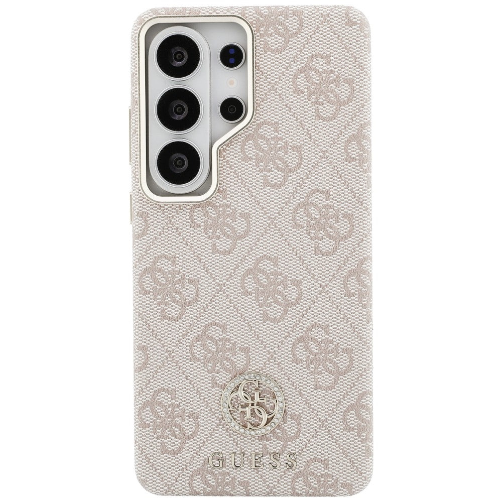 MagSafe hoesje voor Samsung Galaxy S26 Ultra S948, Guess, Rhinestone Round Logo, Roze