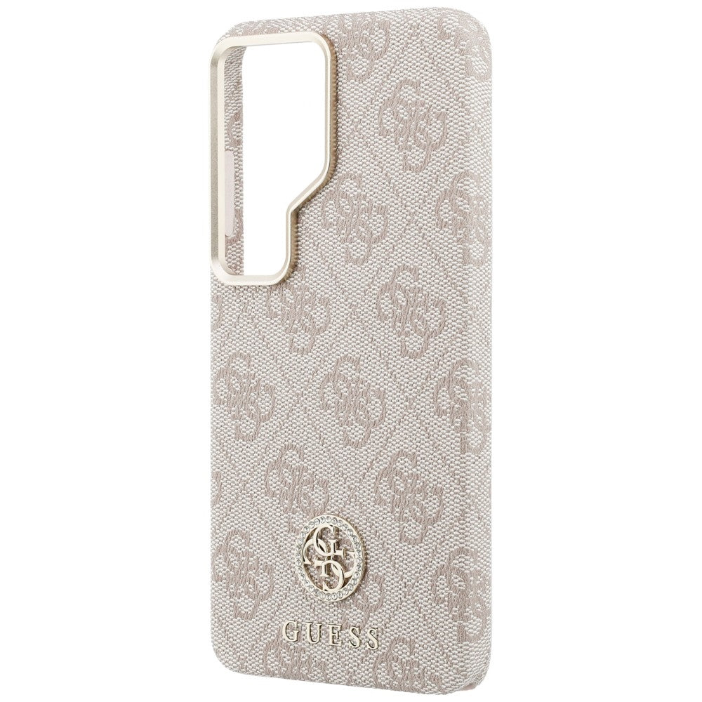 MagSafe hoesje voor Samsung Galaxy S26 Ultra S948, Guess, Rhinestone Round Logo, Roze