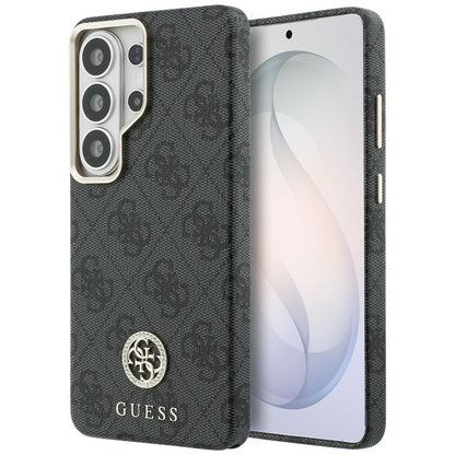 MagSafe Case for Samsung Galaxy S26 Ultra S948, Guess, Strass Round Logo, Black
