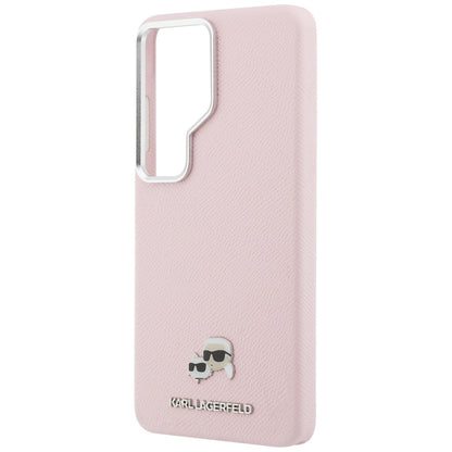 MagSafe Case for Samsung Galaxy S26 Ultra S948, Karl Lagerfeld, Karl & Choupette Head's Pin, Pink