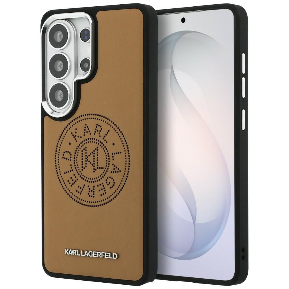 MagSafe hoes voor Samsung Galaxy S26 Ultra S948, Karl Lagerfeld, Karl Round Point Logo, Bruin