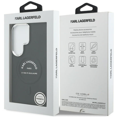 MagSafe hoes voor Samsung Galaxy S26 Ultra S948, Karl Lagerfeld, Karl RSG Logo, Zwart