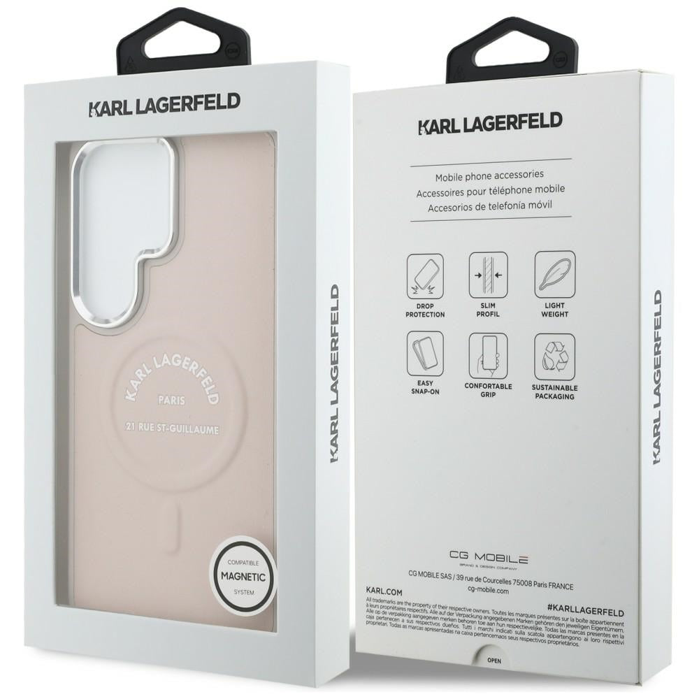 MagSafe hoesje voor Samsung Galaxy S26 Ultra S948, Karl Lagerfeld, Karl RSG Logo, Roze