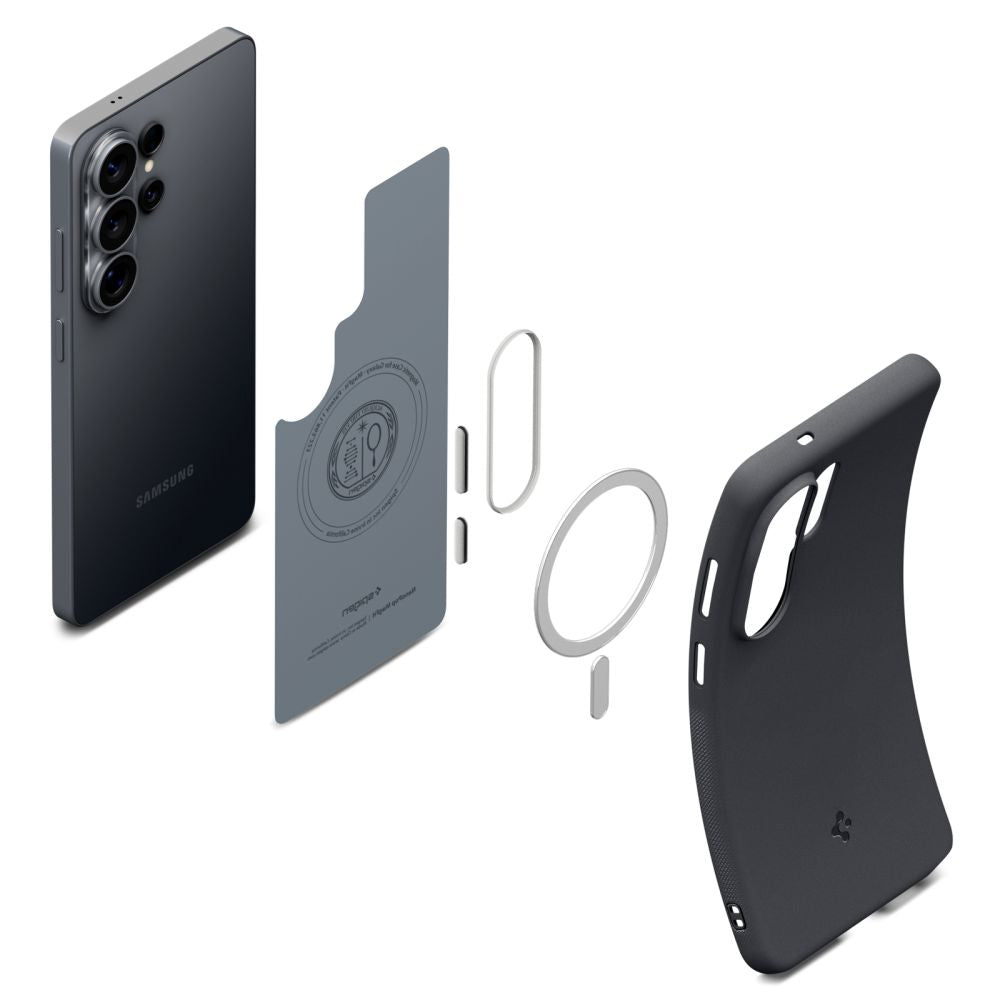 MagSafe hoesje voor Samsung Galaxy S26 Ultra S948, Spigen, Caseology Nano Pop, Zwart