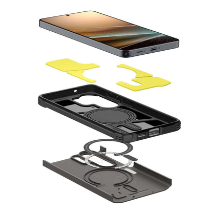 Hoes MagSafe voor Samsung Galaxy S26 Ultra S948, Spigen, Tough Armor, Grijs ACS10685
