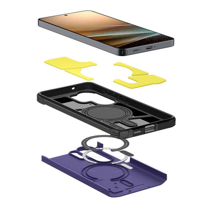 Hoes MagSafe voor Samsung Galaxy S26 Ultra S948, Spigen, Tough Armor, Paars ACS11209