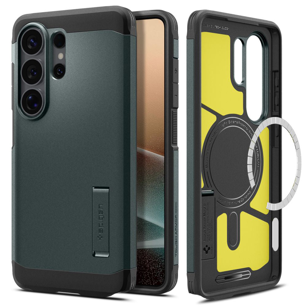 MagSafe hoesje voor Samsung Galaxy S26 Ultra S948, Spigen, Tough Armor, Groen ACS10686