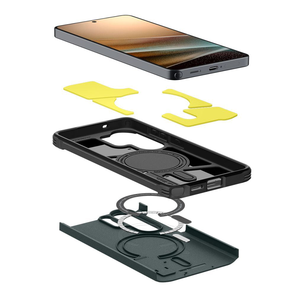 MagSafe hoesje voor Samsung Galaxy S26 Ultra S948, Spigen, Tough Armor, Groen ACS10686