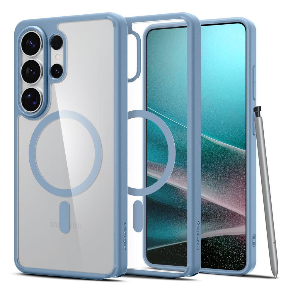 MagSafe hoesje voor Samsung Galaxy S26 Ultra S948, Spigen, Ultra Hybrid, Blauw ACS11207