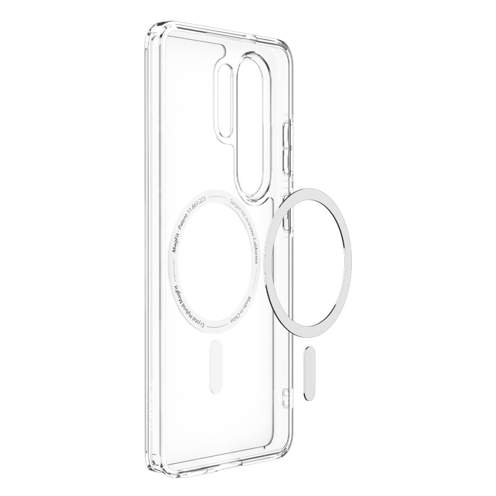 MagSafe hoesje voor Samsung Galaxy S26 Ultra S948, Spigen, Ultra Hybrid, Transparant Wit ACS10679