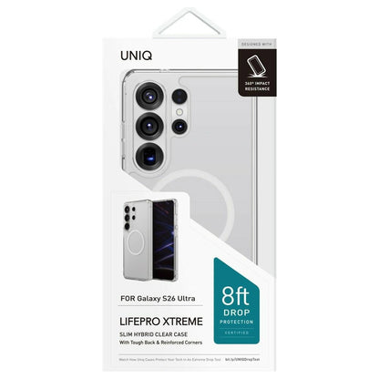 MagSafe Case for Samsung Galaxy S26 Ultra S948, UNIQ, LifePro Xtreme MagClick, Transparent