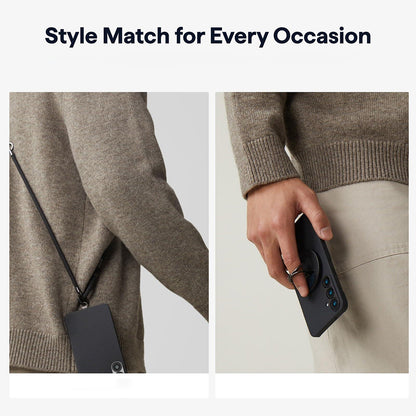 MagSafe hoesje voor Samsung Galaxy S26 Ultra, Techsuit, Aramidevezel, Zwart