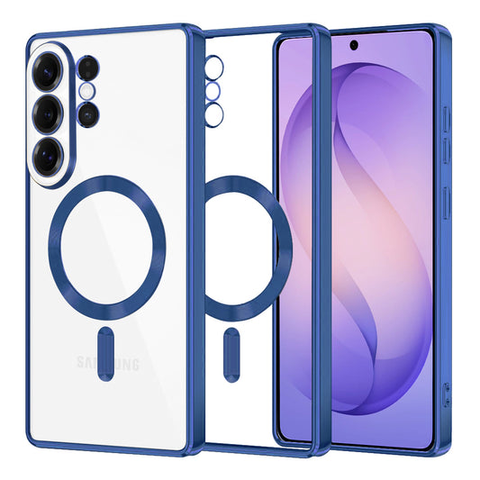 MagSafe hoesje voor Samsung Galaxy S26 Ultra, Techsuit, Luxury Crystal, Donkerblauw