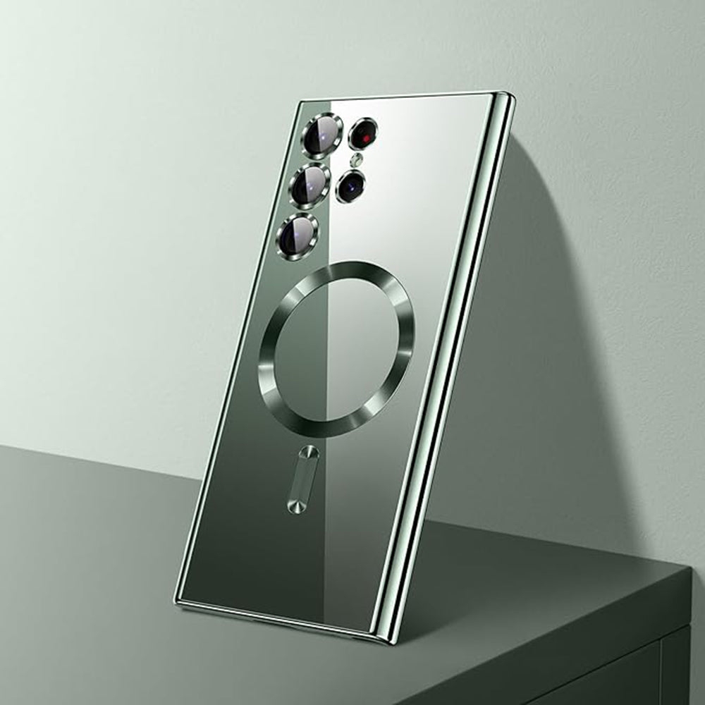 MagSafe Case for Samsung Galaxy S26 Ultra S948, Techsuit, Luxury Crystal, Dark Green