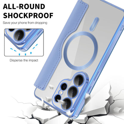 MagSafe Case for Samsung Galaxy S26 Ultra, Techsuit, SmartMag Book, Blue