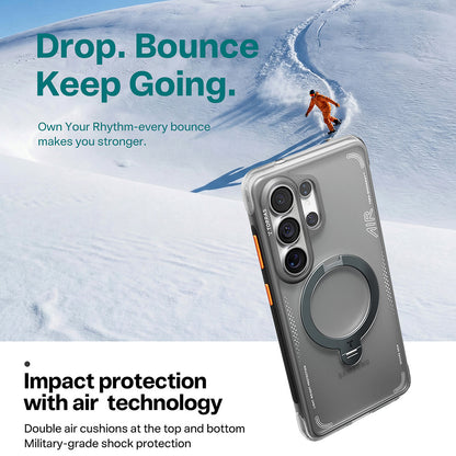 MagSafe hoesje voor Samsung Galaxy S26 Ultra S948, Torras, Ostand Spin Air, Gri