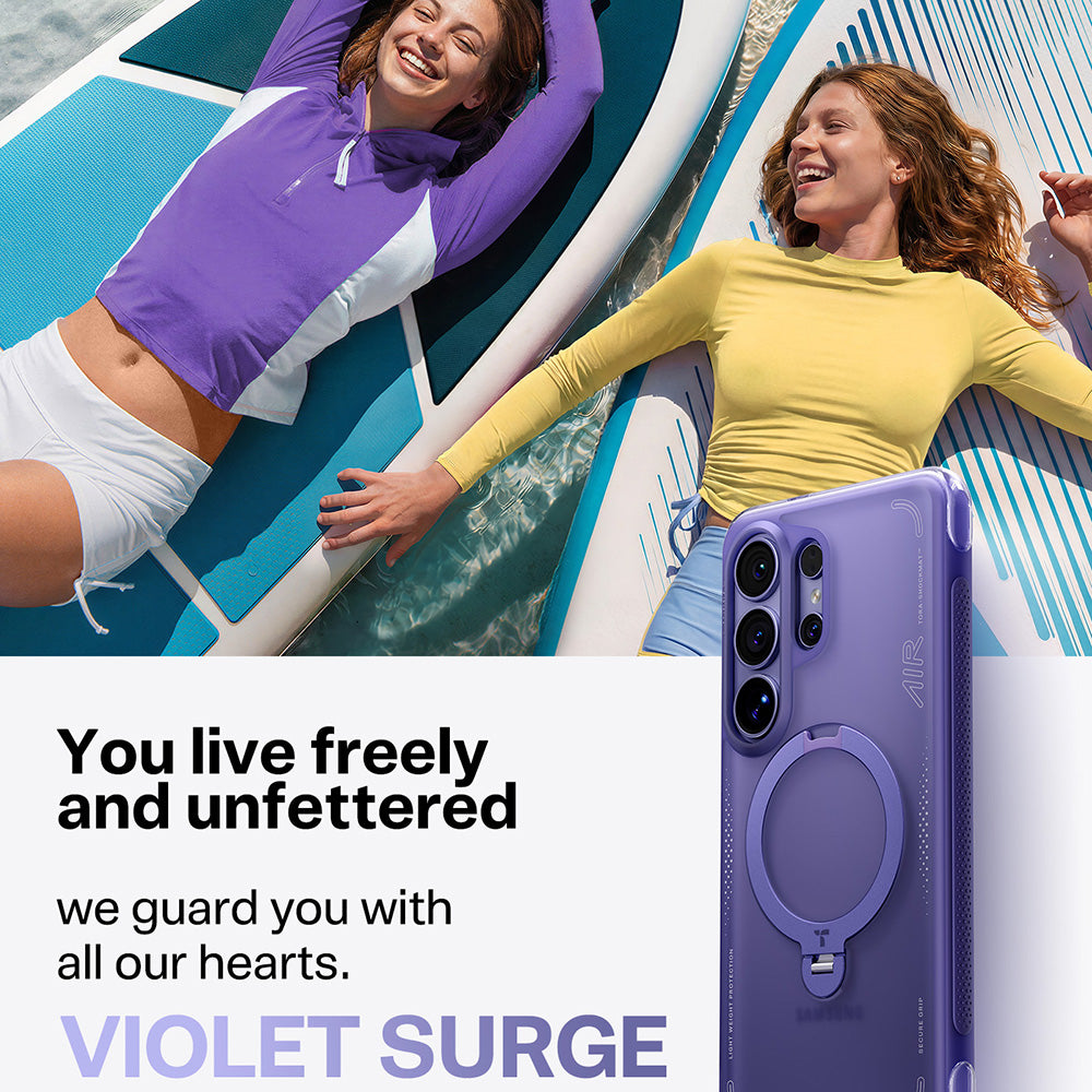 MagSafe Case for Samsung Galaxy S26 Ultra, Torras, Ostand Spin Air, Purple