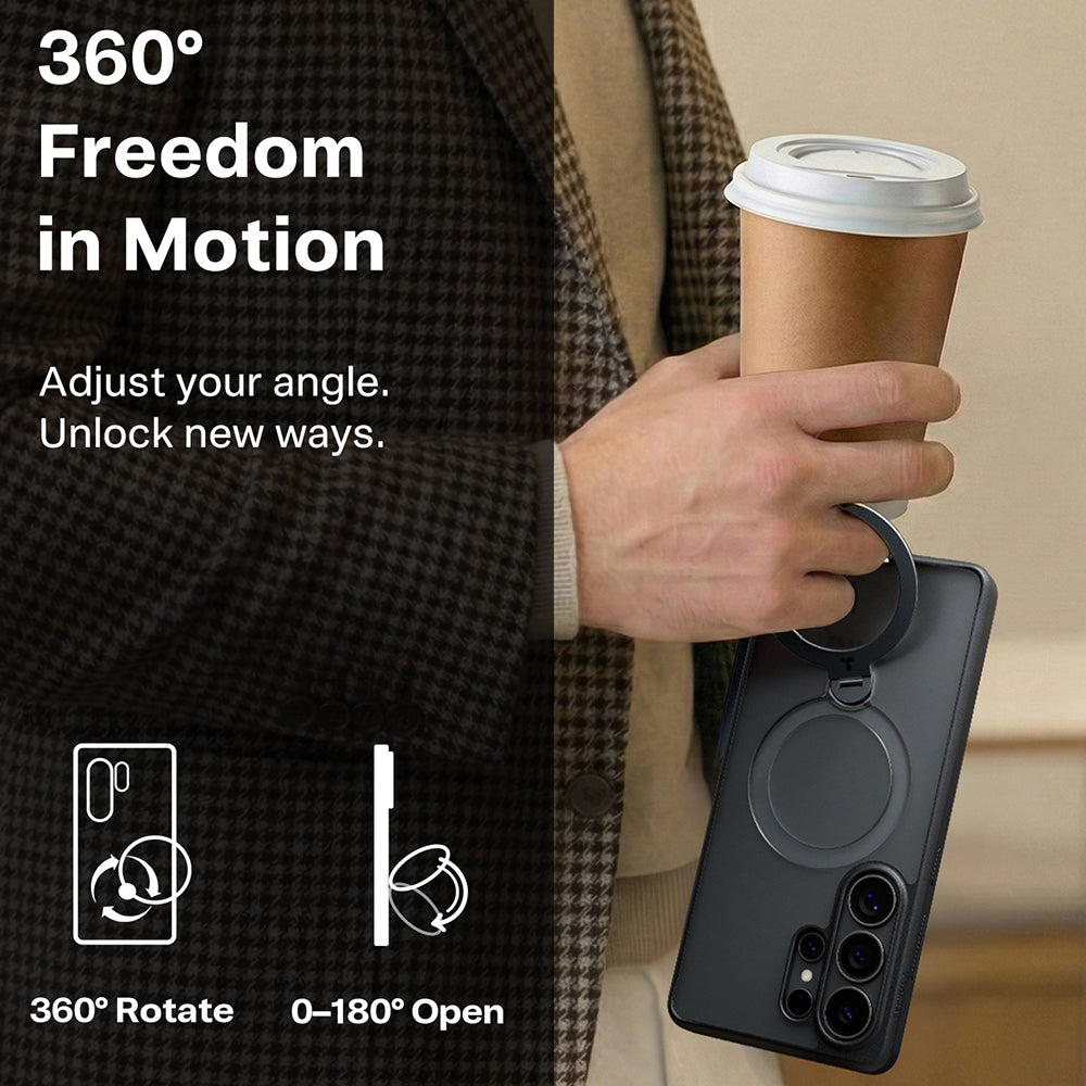 MagSafe hoesje voor Samsung Galaxy S26 Ultra, Torras, Ostand Spin, Mov