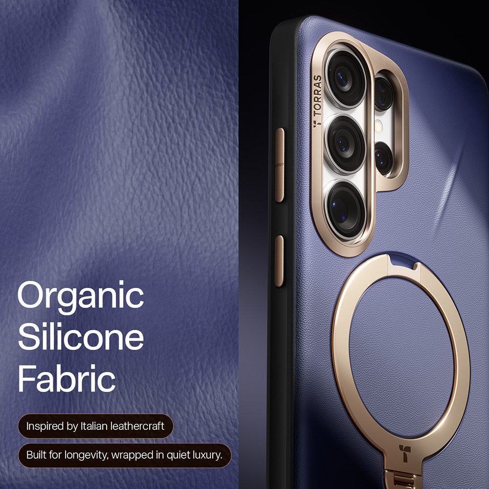 MagSafe hoesje voor Samsung Galaxy S26 Ultra, Torras, QPRO Leather, Paars